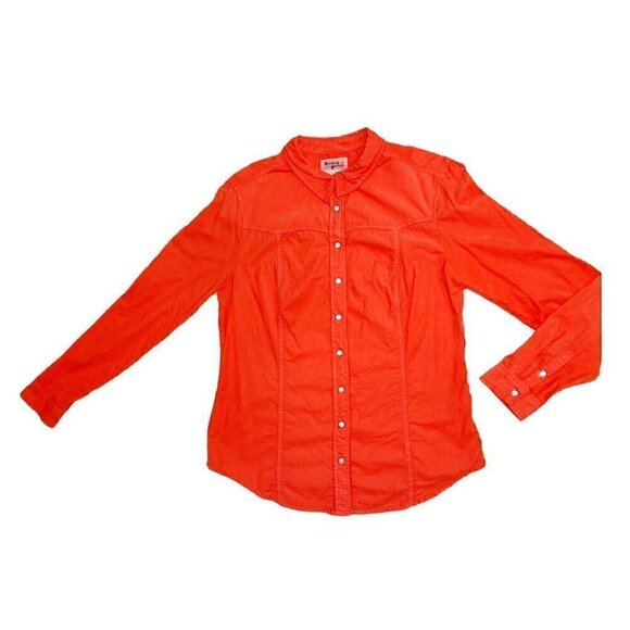Holding Horses/Anthropologie Orange Western Shirt Size 8 - Picture 1 of 4